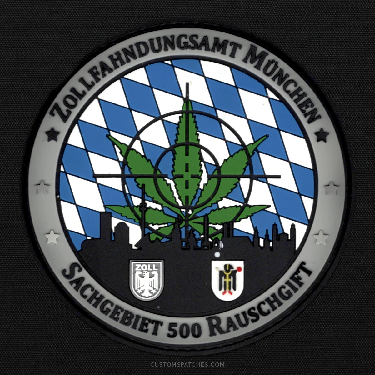 ZOLLFAHNDUNGSAMT MÜNCHEN ★ SACHGEBIET 500 RAUSCHGIFT – Section 500 – Narcotics – Germany – Patch
